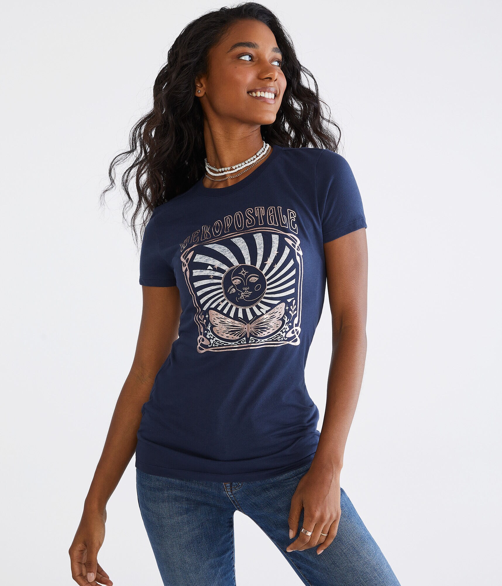 Aeropostale Celestial Foil Graphic Tee