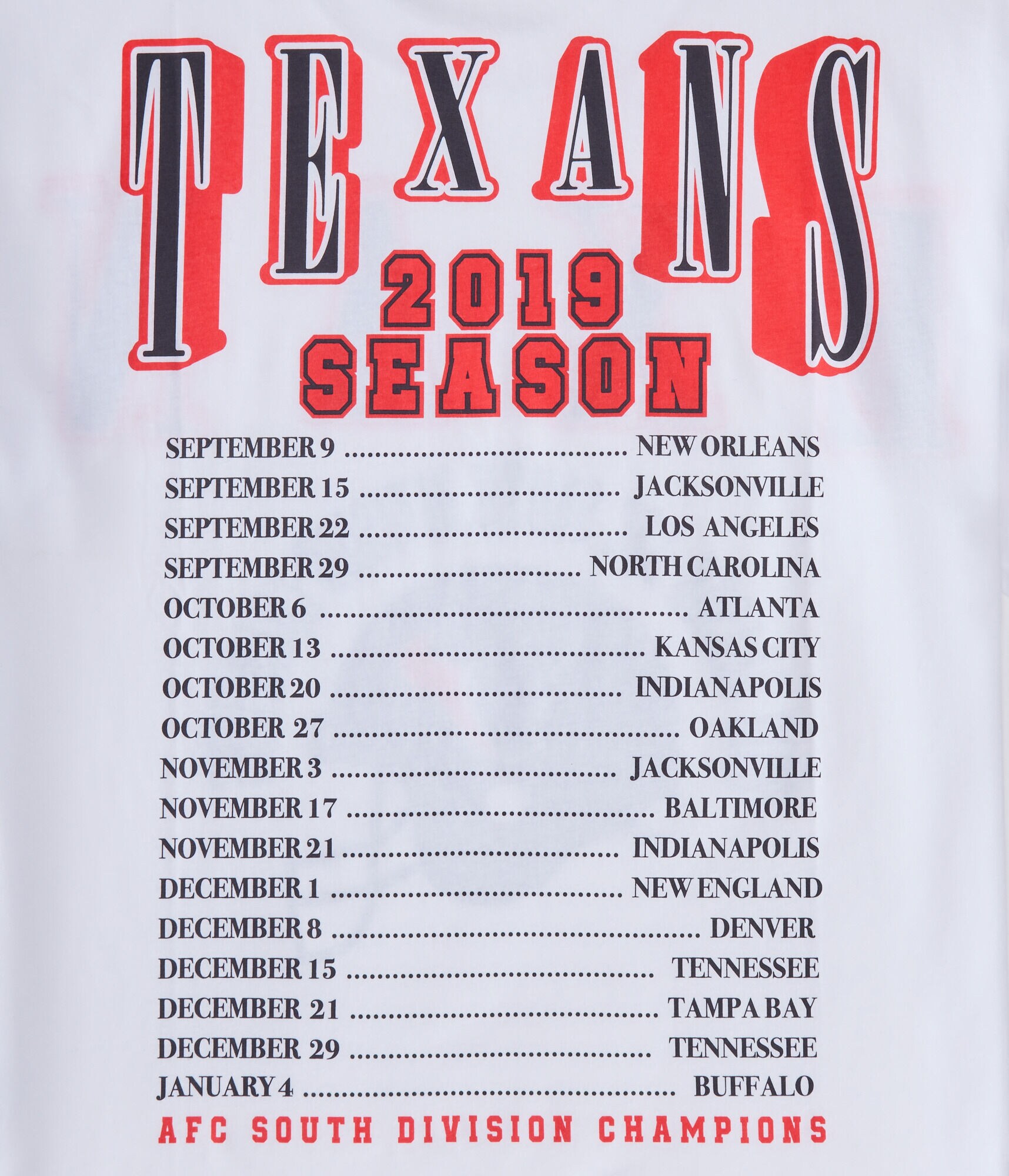 Houston Texans Division Champs Boxy Graphic Tee