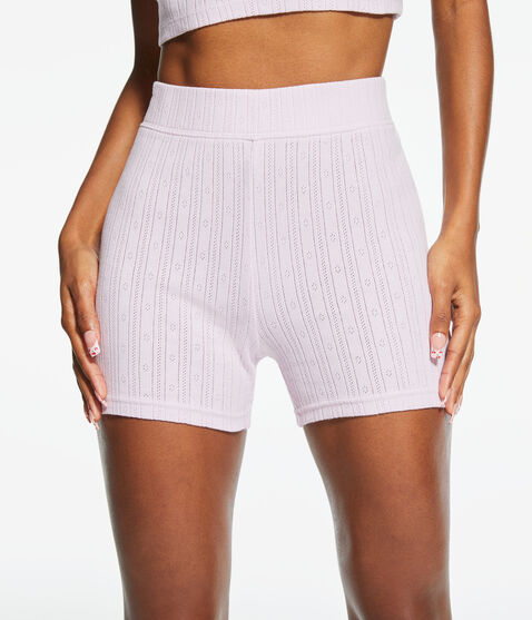 Pointelle High-Rise Booty Sleep Shorts Pointelle High-Rise Booty Sleep Shorts