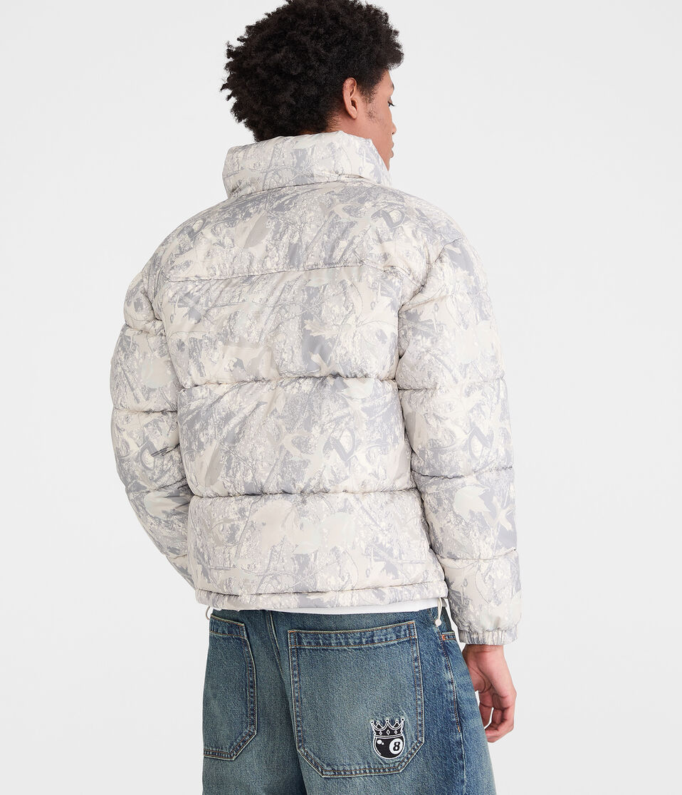 Forest Camo Heavyweight Mock-Neck Puffer Jacket
