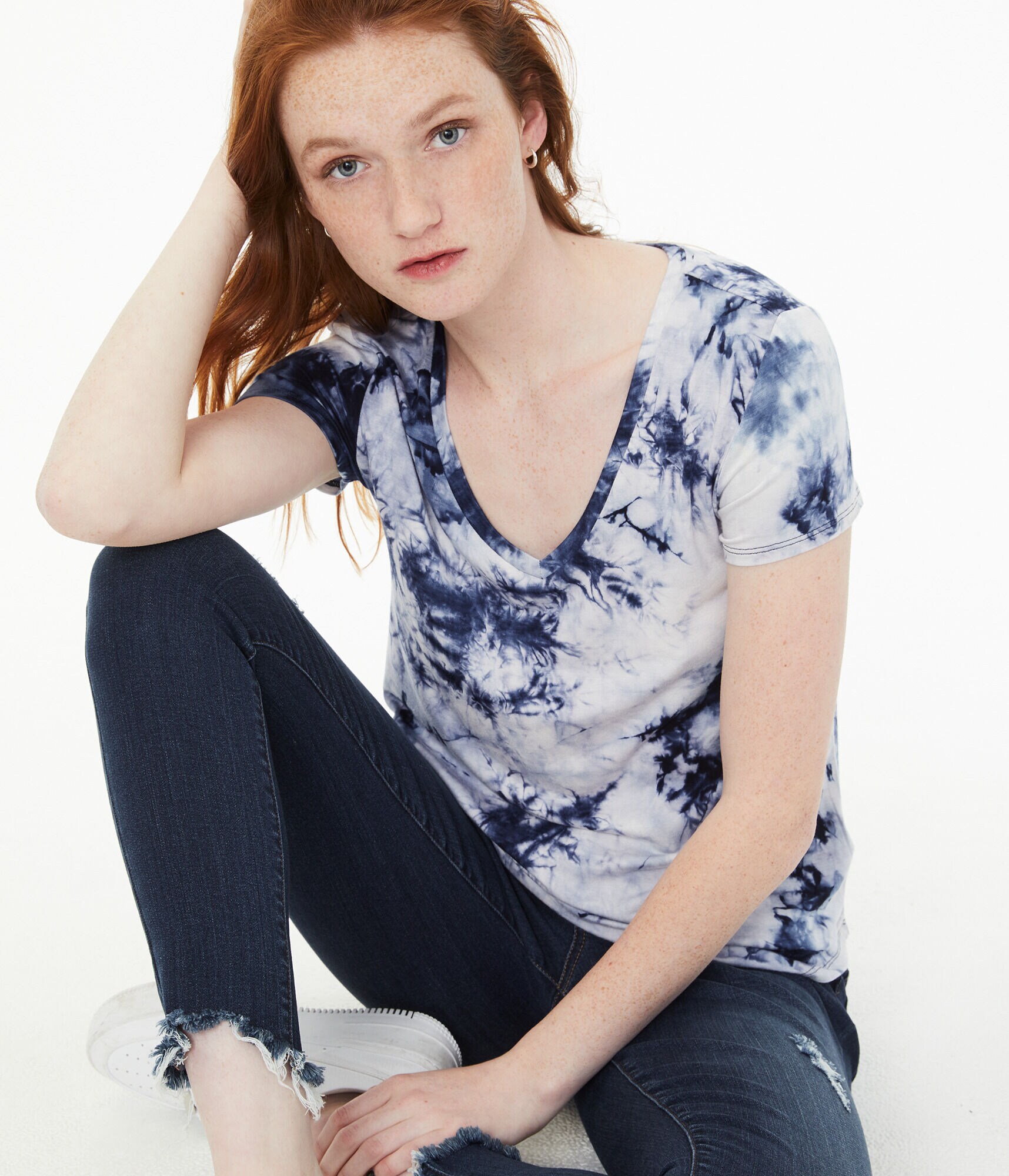 Seriously Soft Tie-Dye V-Neck Tee