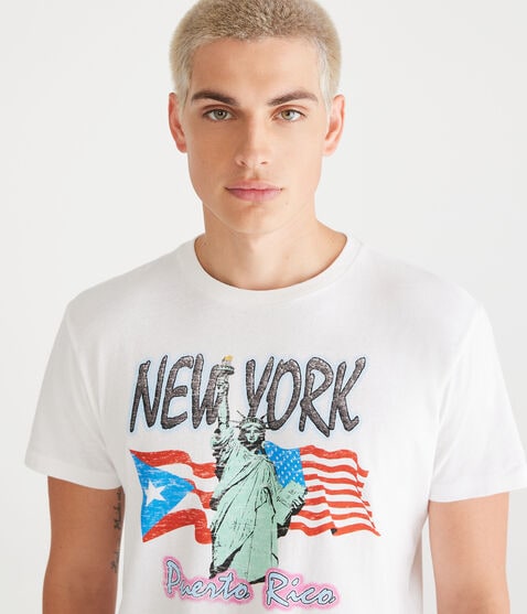 New York Puerto Rico Graphic Tee New York Puerto Rico Graphic Tee