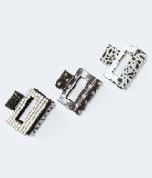 Glitter Square Claw Hair Clip 3-Pack