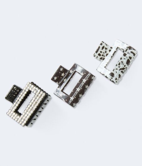Glitter Square Claw Hair Clip 3-Pack Glitter Square Claw Hair Clip 3-Pack