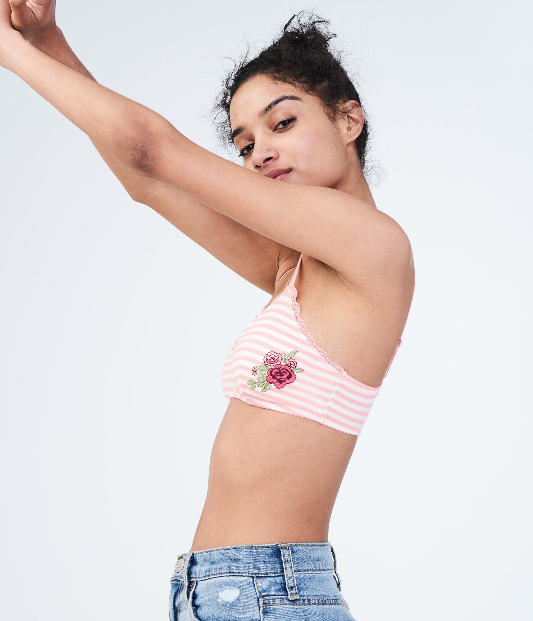 EMBRD COTTON BRALETTE