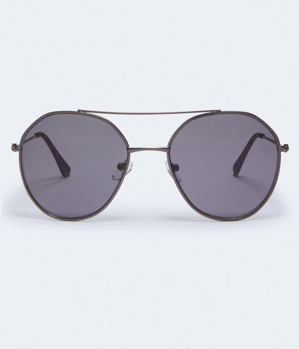 Rounded Geometric Top-Bar Sunglasses