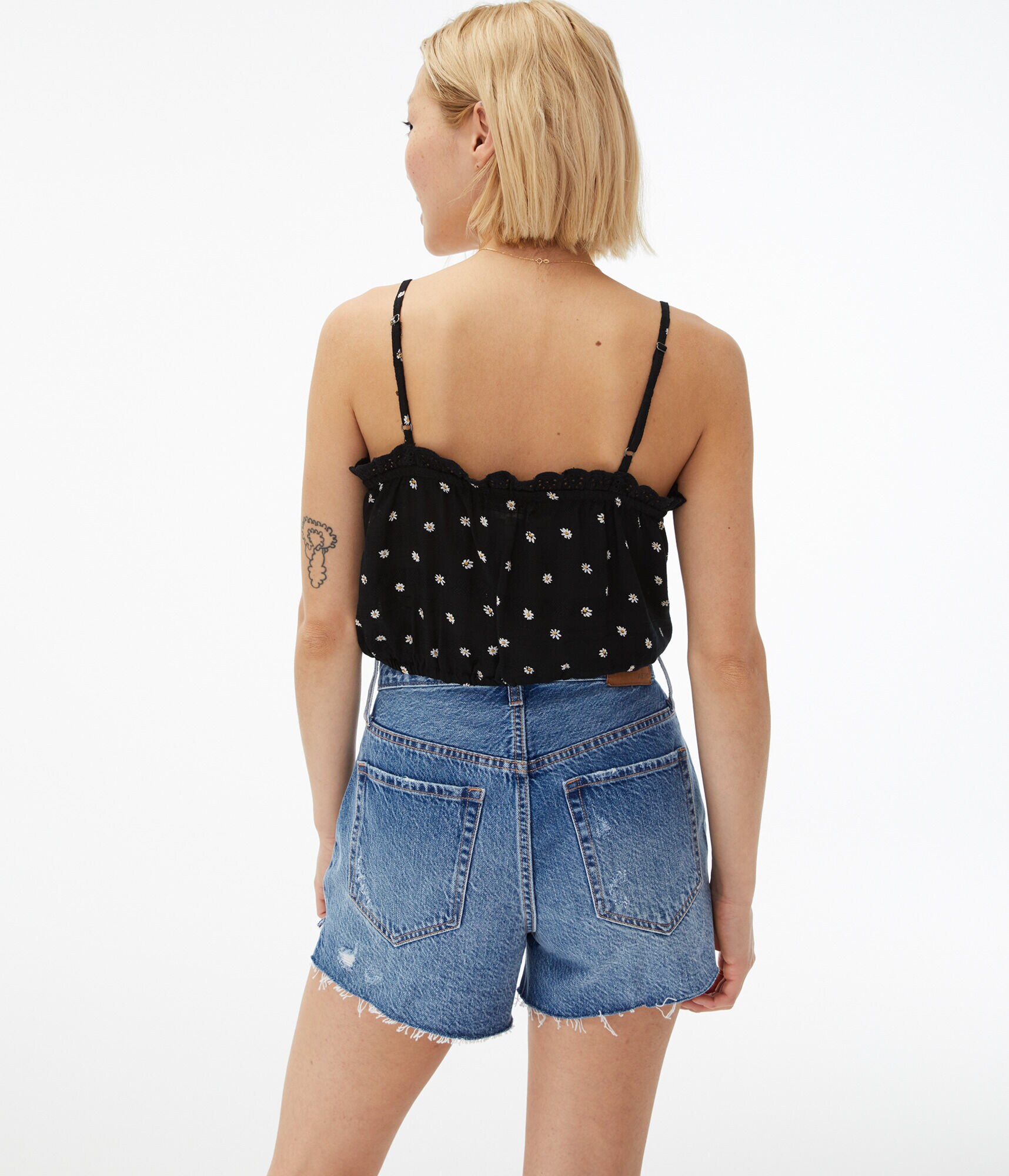 Floral Cropped Bubble Top