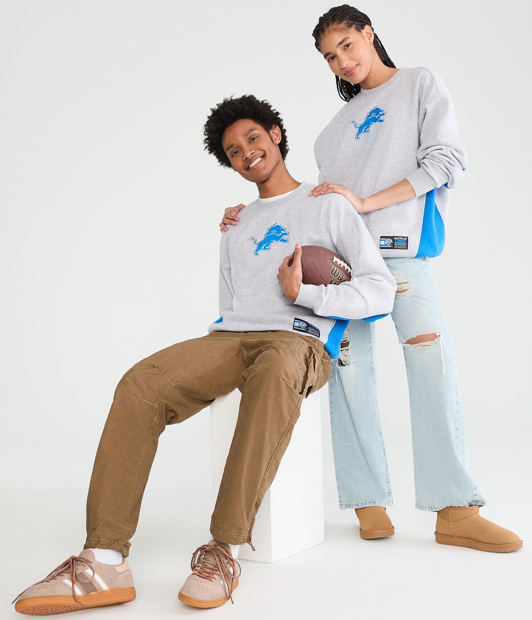 Detroit Lions Logo Crew Sweatshirt