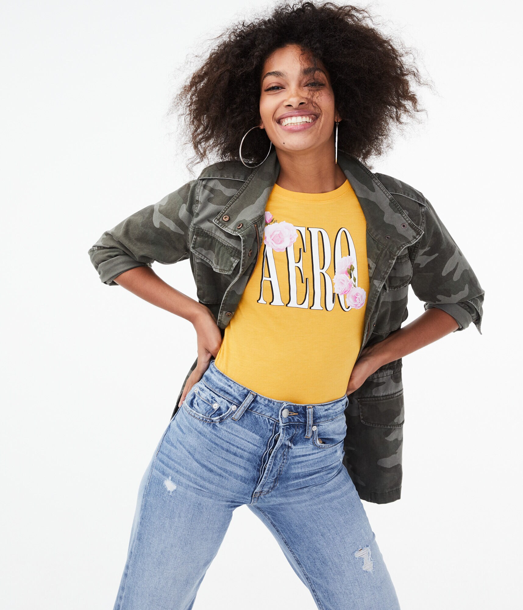 Floral Aero Logo Graphic Tee