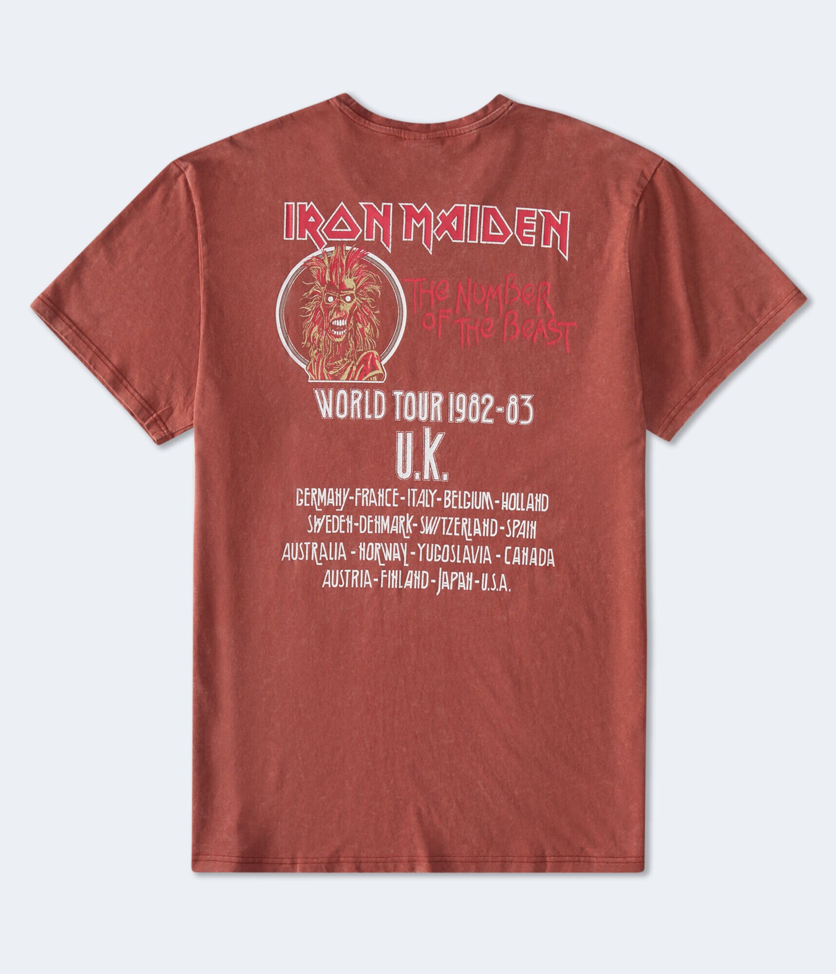Iron Maiden Number Of The Beast Relaxed Graphic Tee