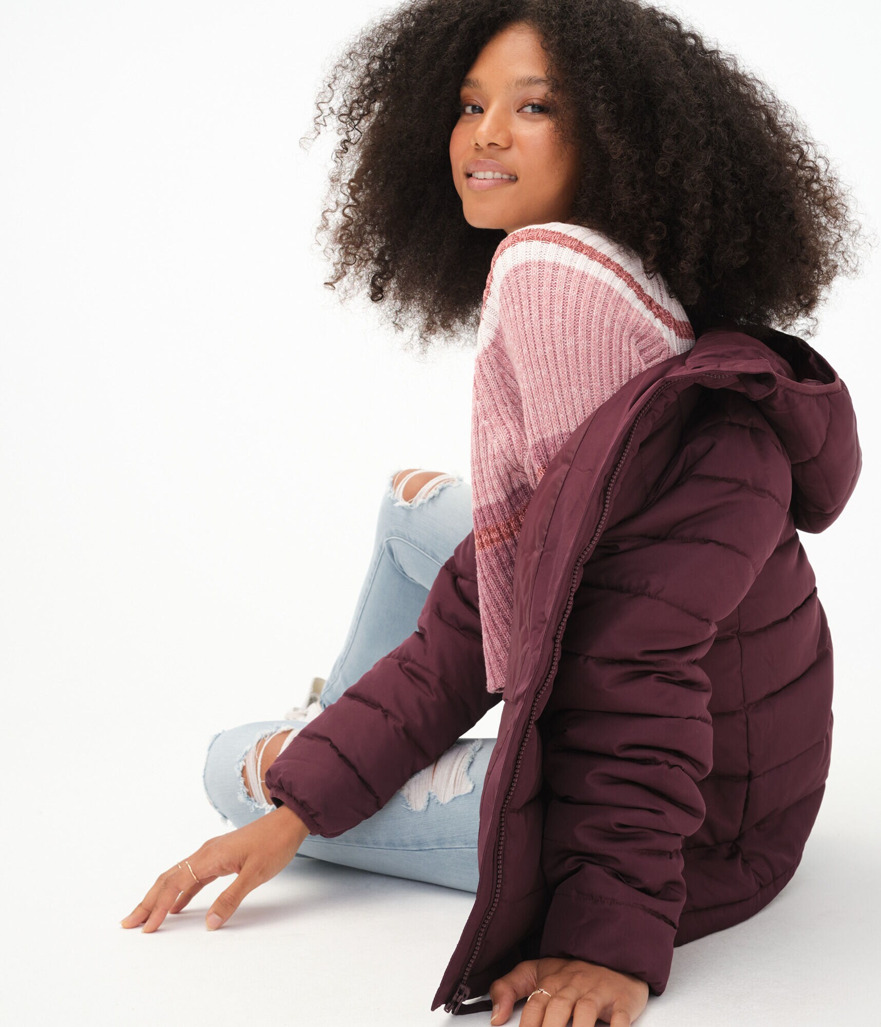 Lightweight Hooded Puffer Jacket