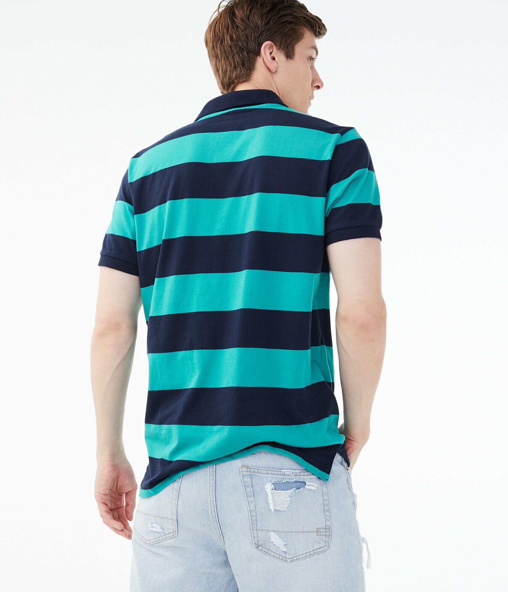 Rugby Stripe Jersey Polo