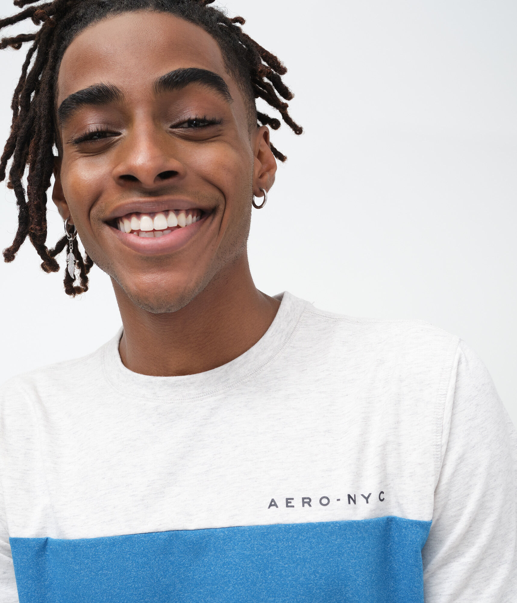 Aero NYC Colorblocked Stretch Graphic Tee