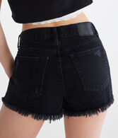 Low-Rise Slouchy Boyfriend Denim Shorts