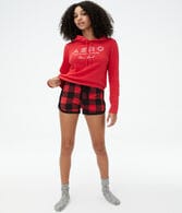 Buffalo Plaid Polyfleece Sleep Shorts