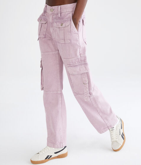 Low-Rise Wide Leg Cargo Jean