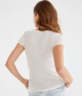 Aeropostale Floral Arch Appliqué Graphic Tee