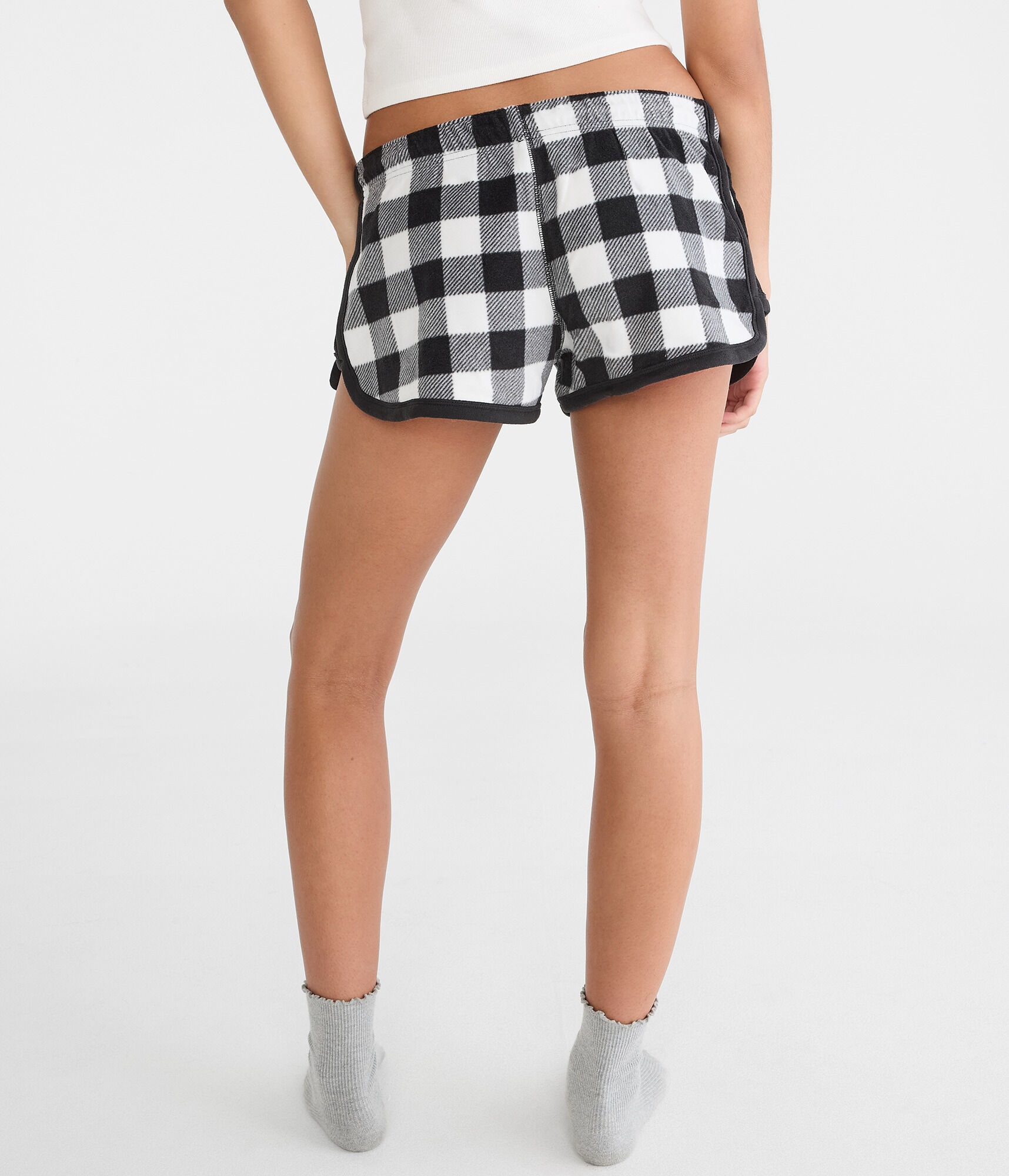 Buffalo Plaid Polyfleece Sleep Shorts