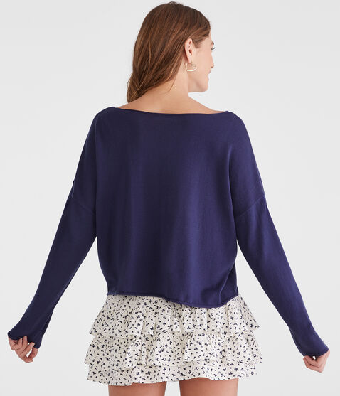 Teddy Bear Slash-Neck Sweater Teddy Bear Slash-Neck Sweater