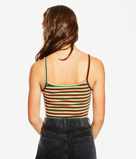 Striped Pop Punk Cropped Cami