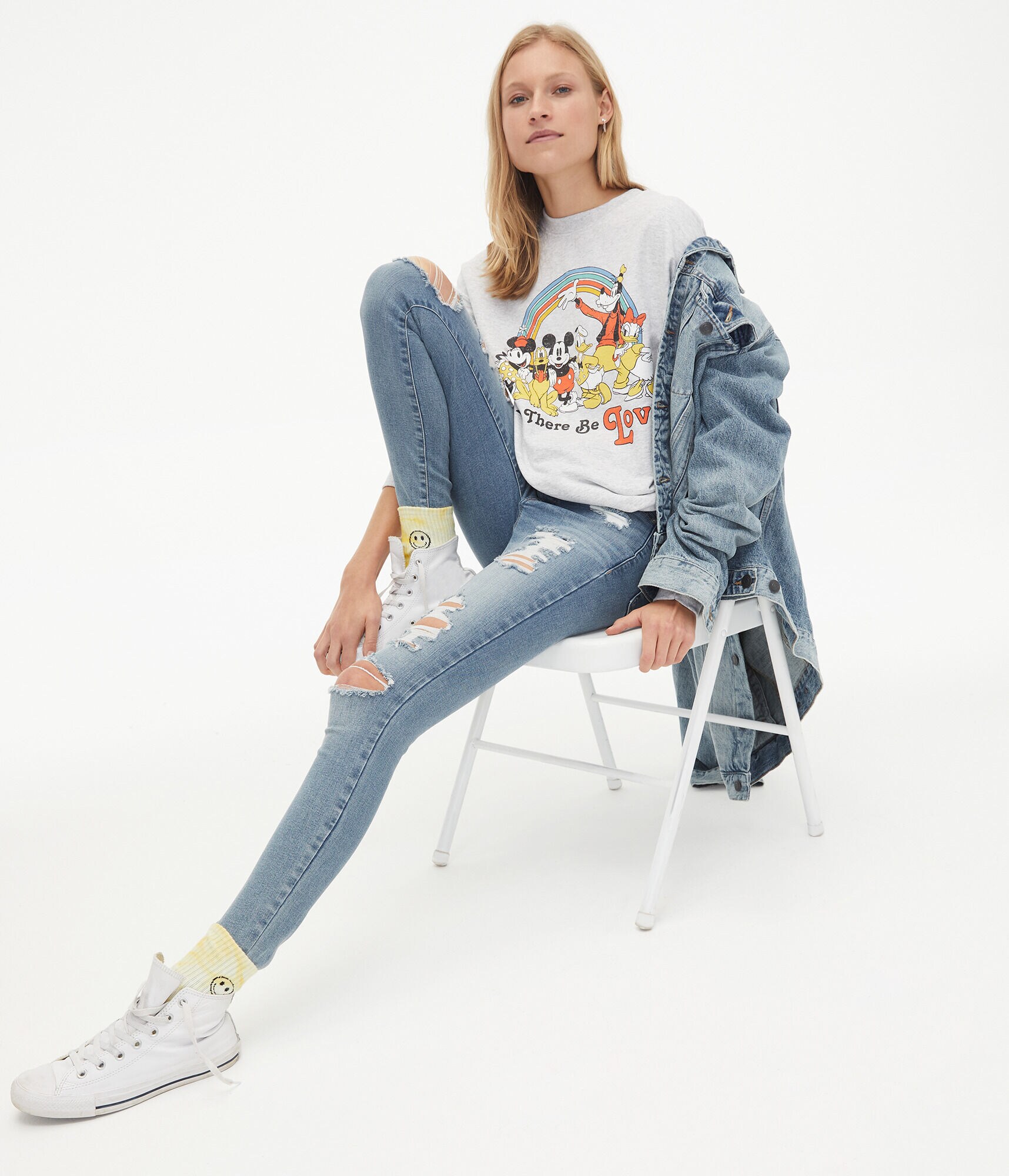 Disney Let There Be Love Boyfriend Crew Sweatshirt***