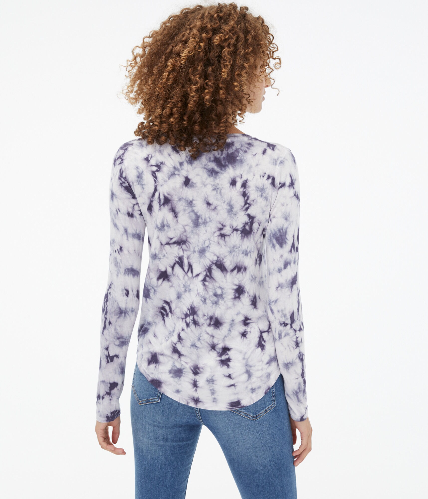 Long Sleeve Seriously Soft Tie-Dye V-Neck Tee