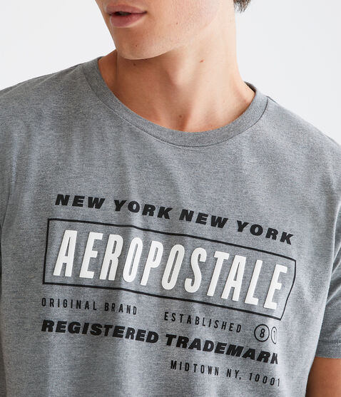 Aeropostale New York Box Logo Graphic Tee Aeropostale New York Box Logo Graphic Tee