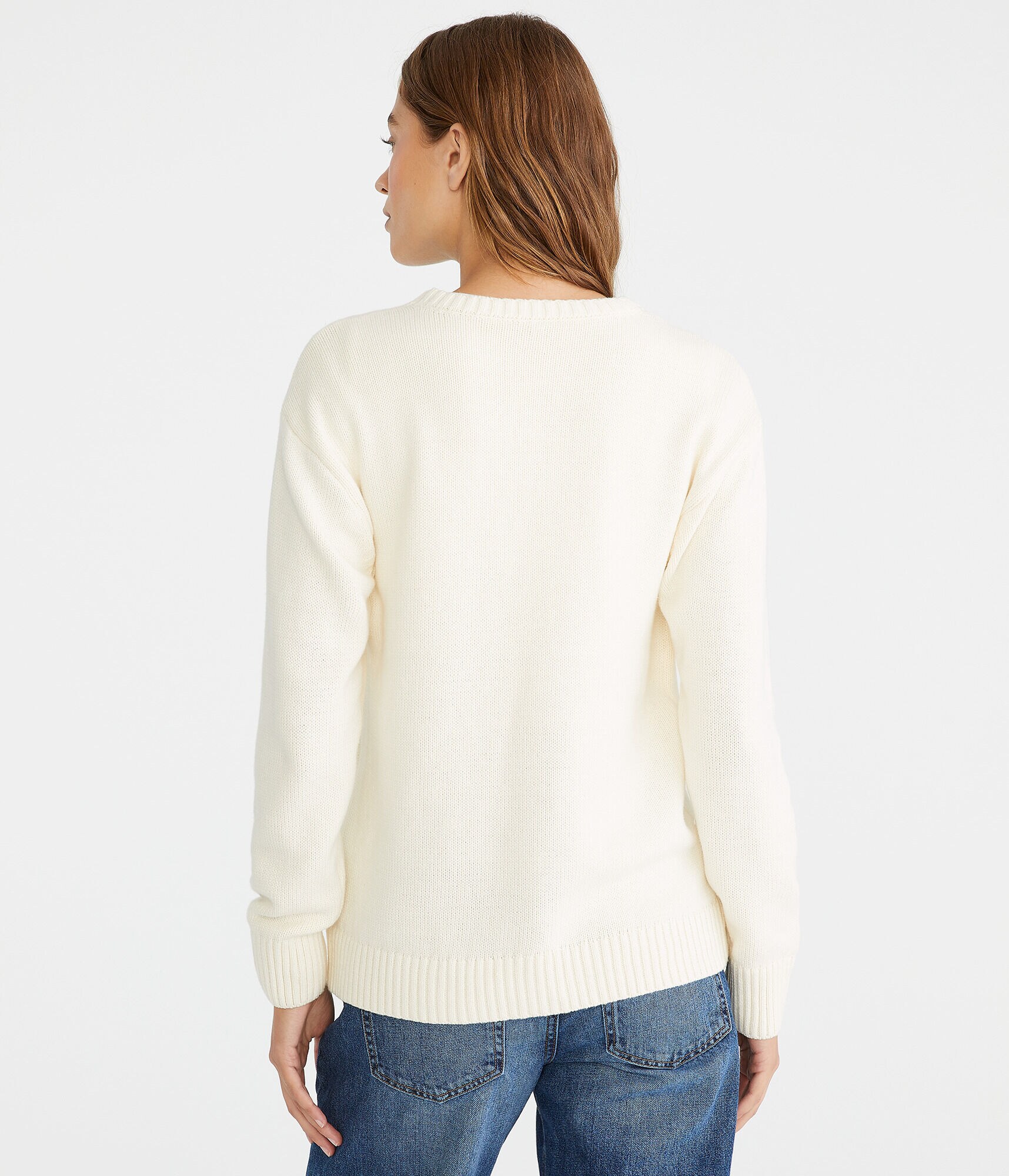 Teddy Bear Oversized Crew Sweater