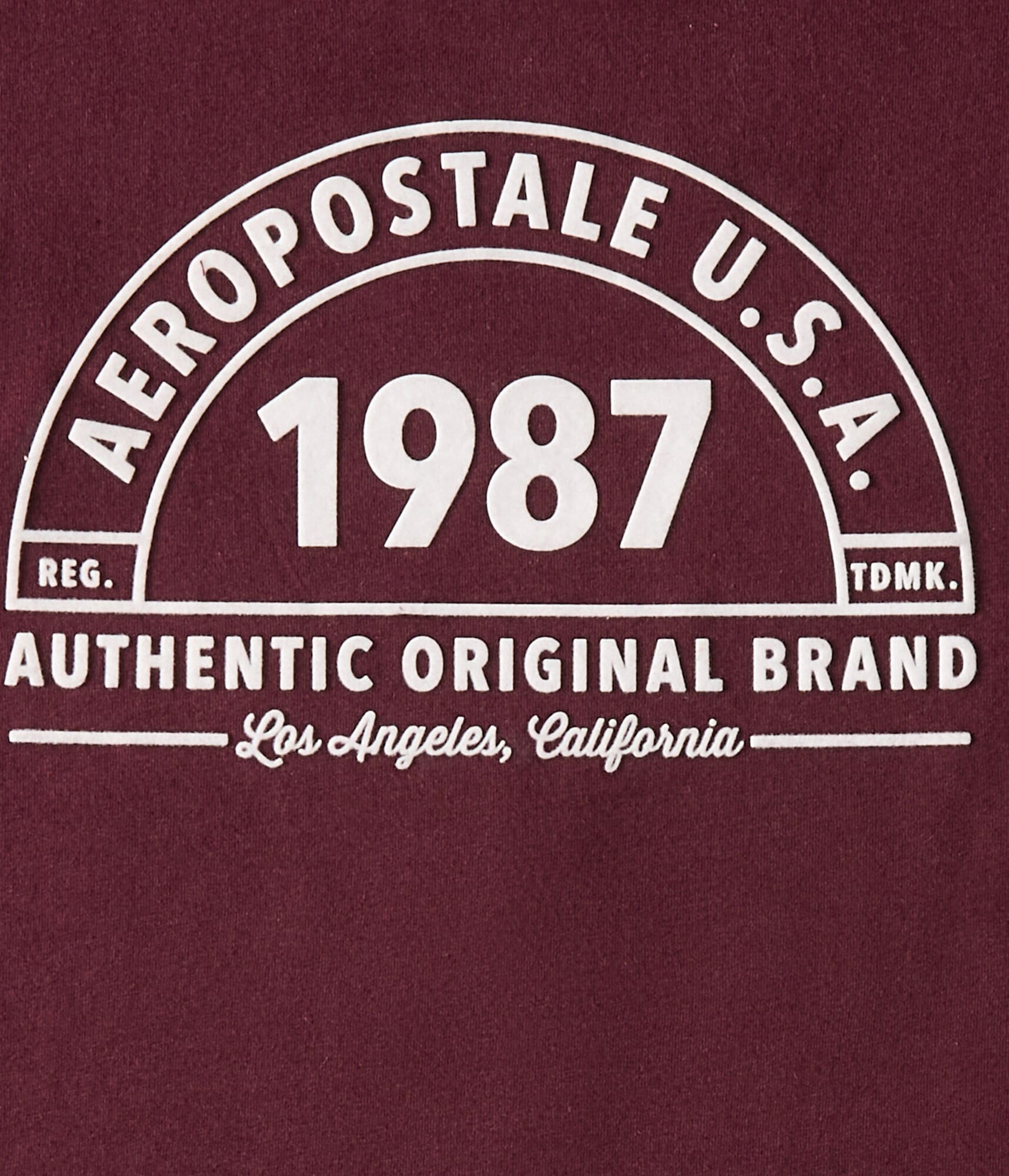 Aeropostale 1987 Arch Flocked Graphic Tee