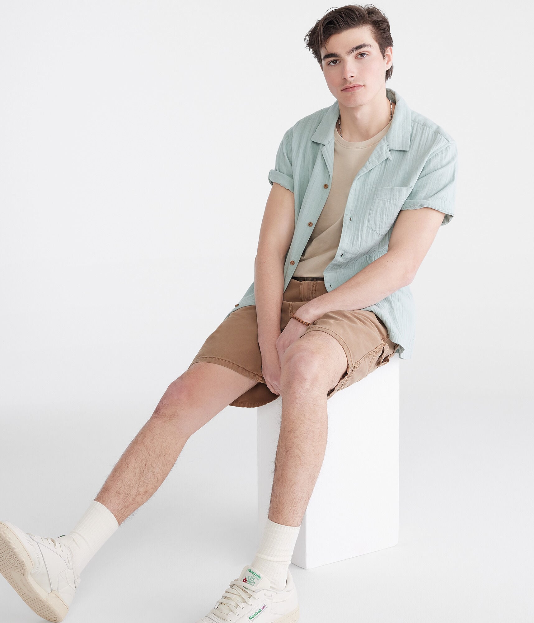 Short Sleeve Gauze Camp Shirt