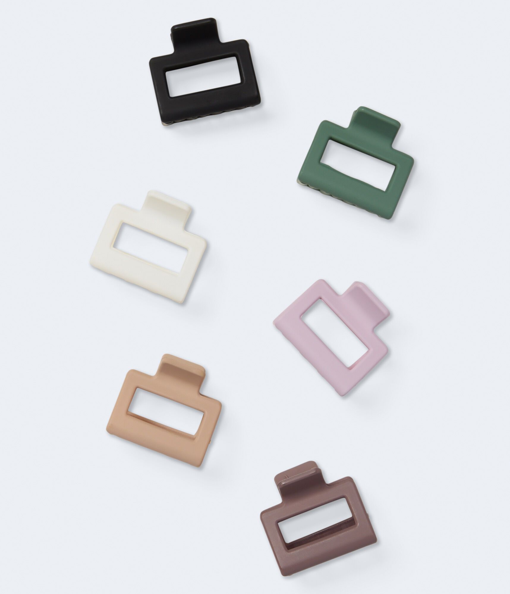 Small Matte Square Claw Hair Clip 6-Pack