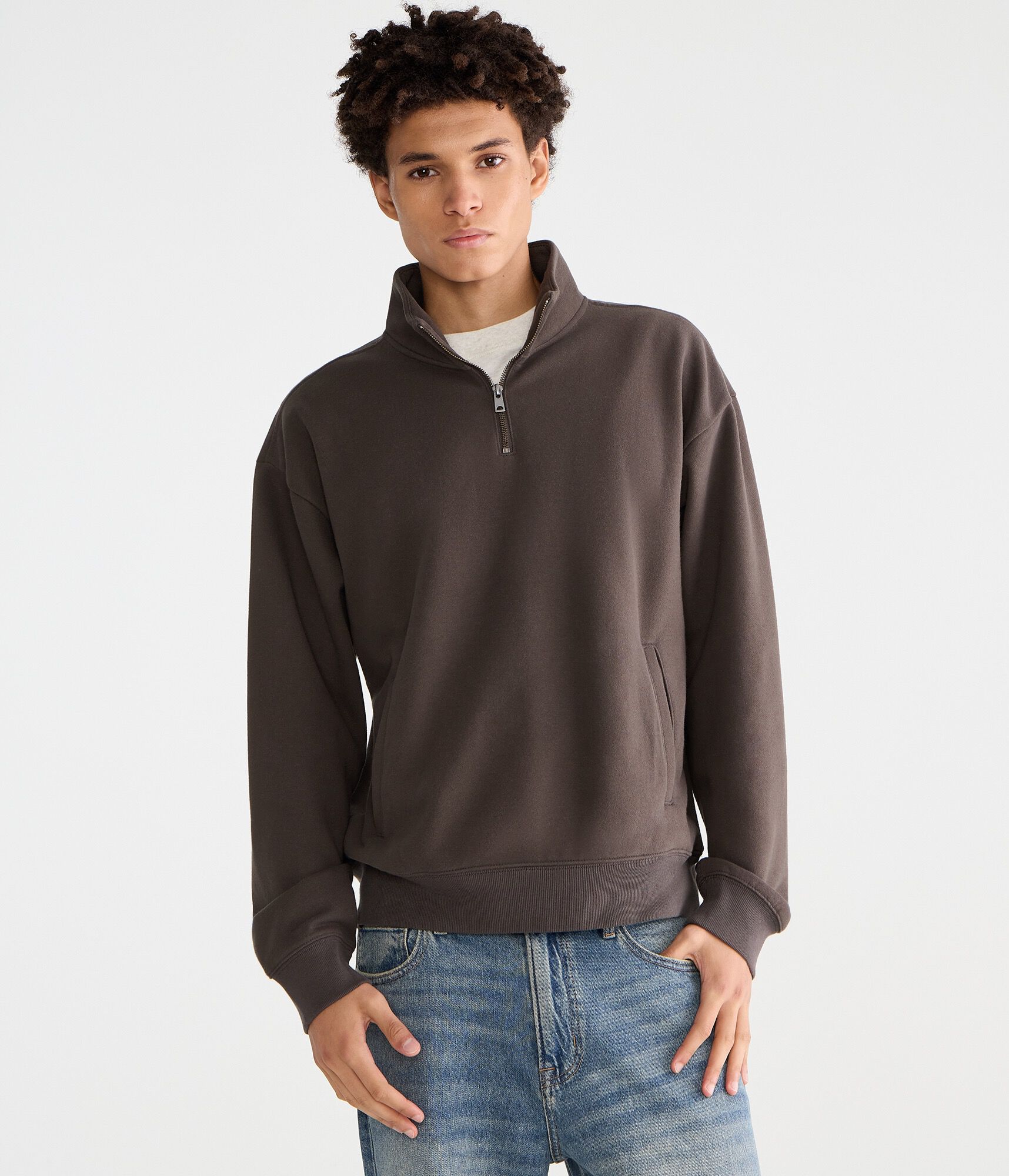 Cloud Soft Boxy Quarter-Zip Sweatshirt