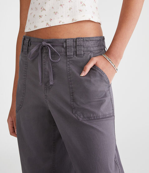 Low-Rise Twill Wide Leg Pants Low-Rise Twill Wide Leg Pants