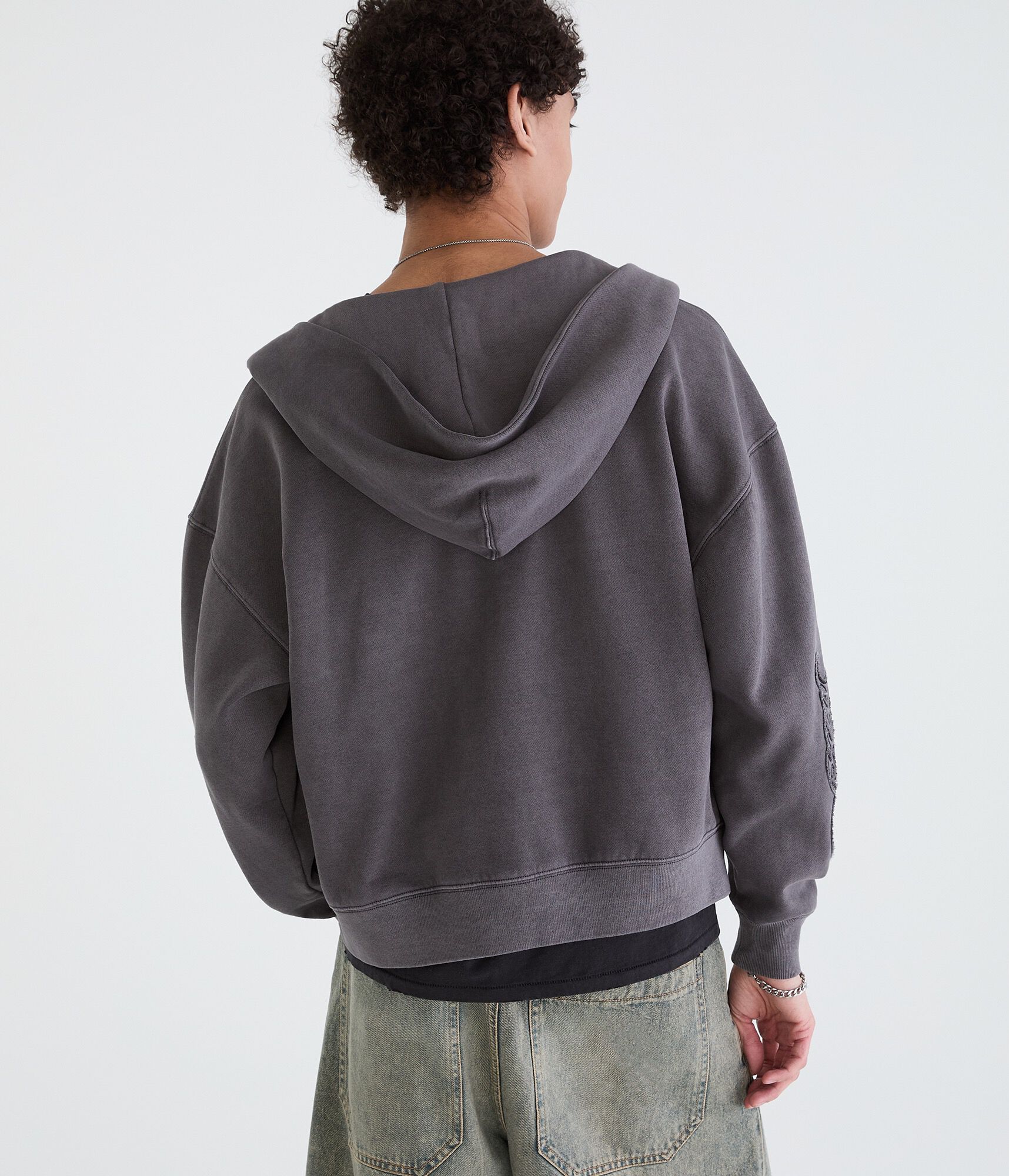 Cloud Soft Tattoo Boxy Full-Zip Hoodie