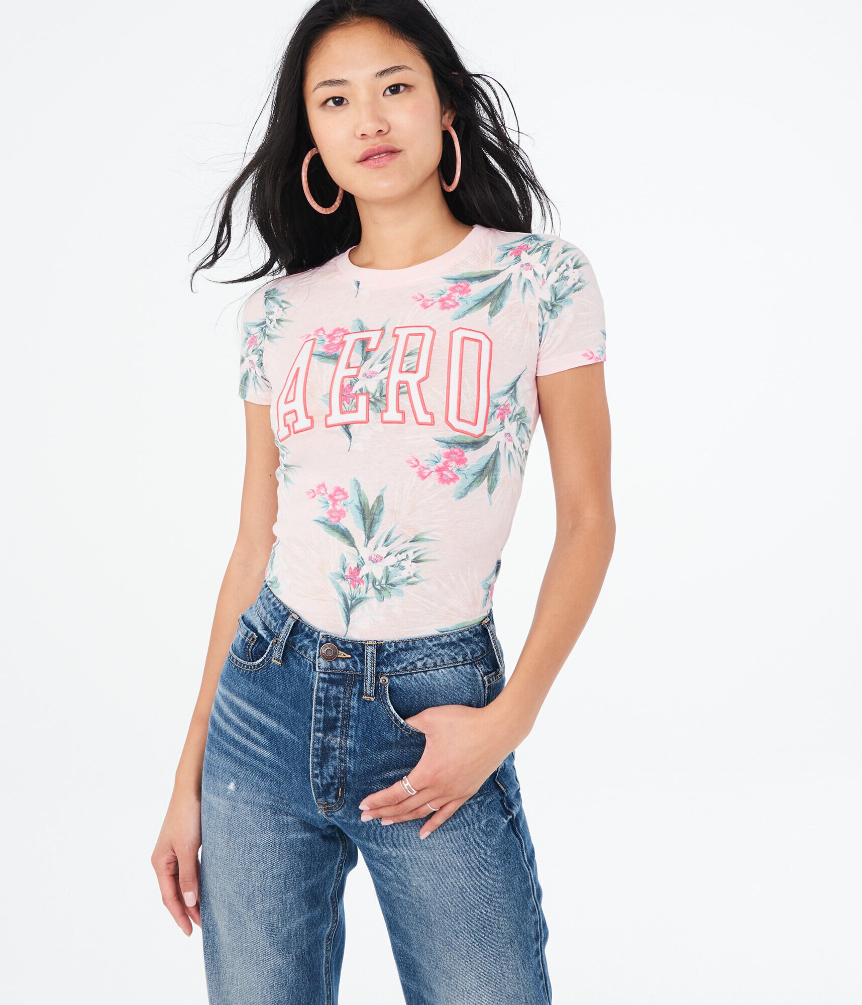 Floral Aero Logo Graphic Tee
