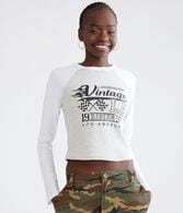 Long Sleeve Vintage LA Raglan Graphic Tee