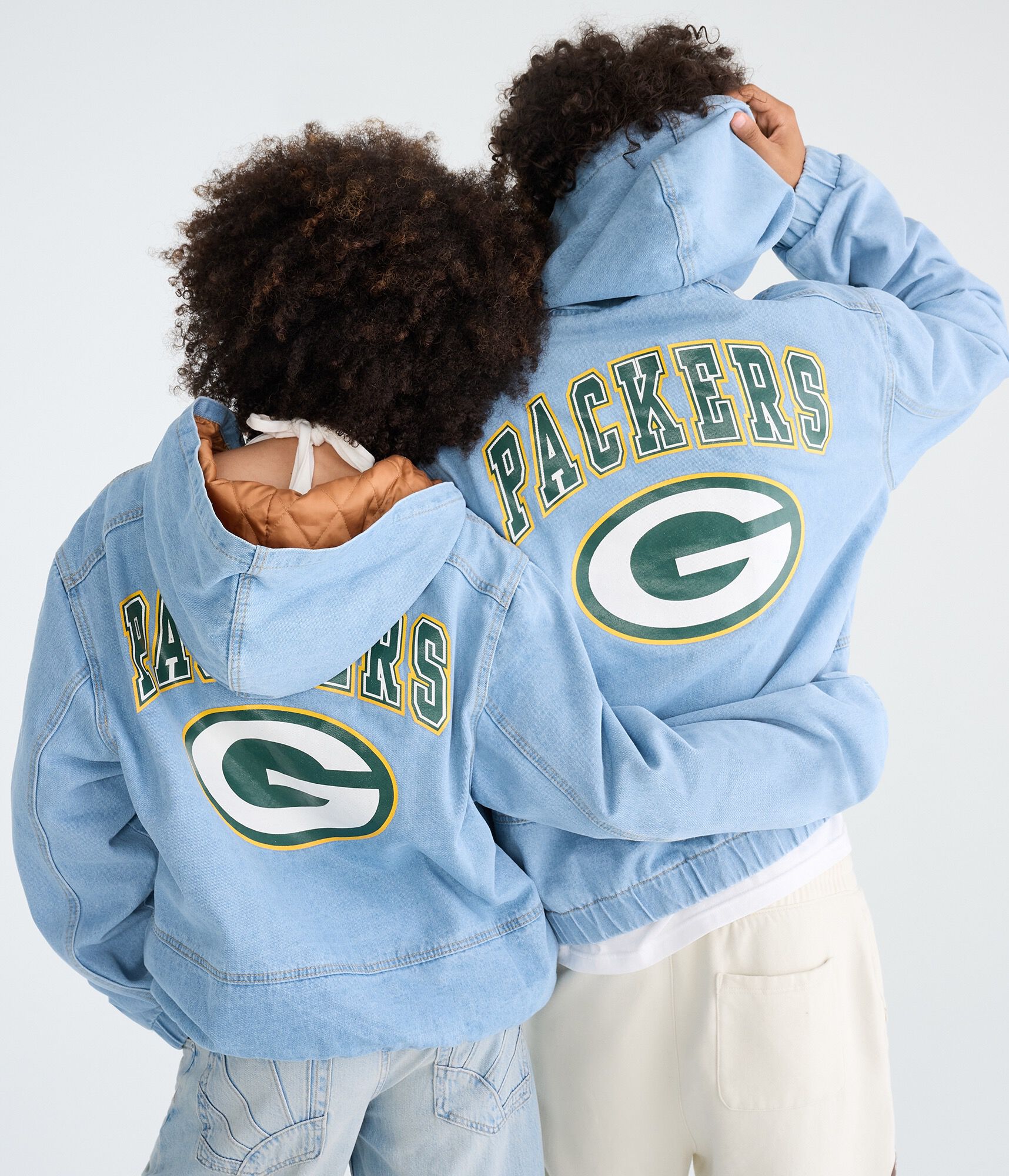 Green Bay Packers Full-Zip Hooded Denim Jacket