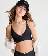 Ribbed Long-Line Bikini Top