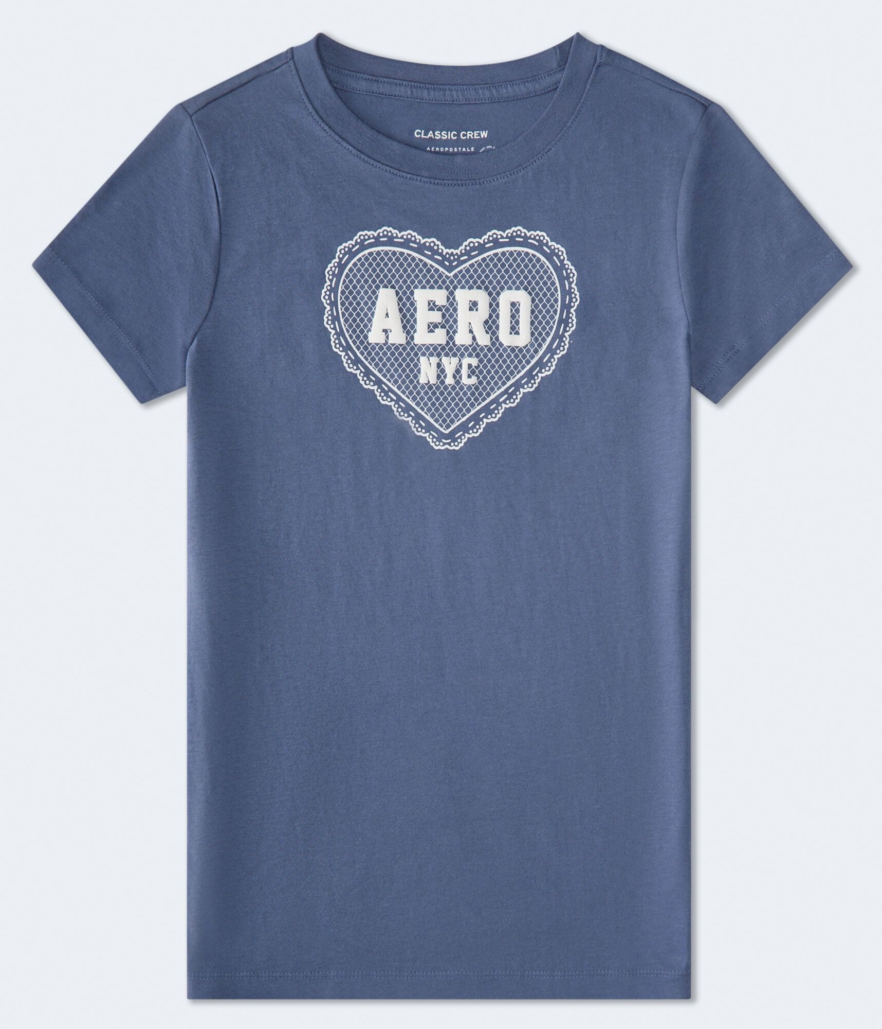 Aero NYC Lace Heart Graphic Tee