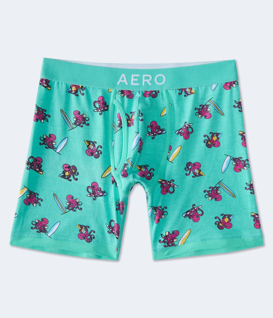 Surfer Octopus 6" Knit Boxer Briefs