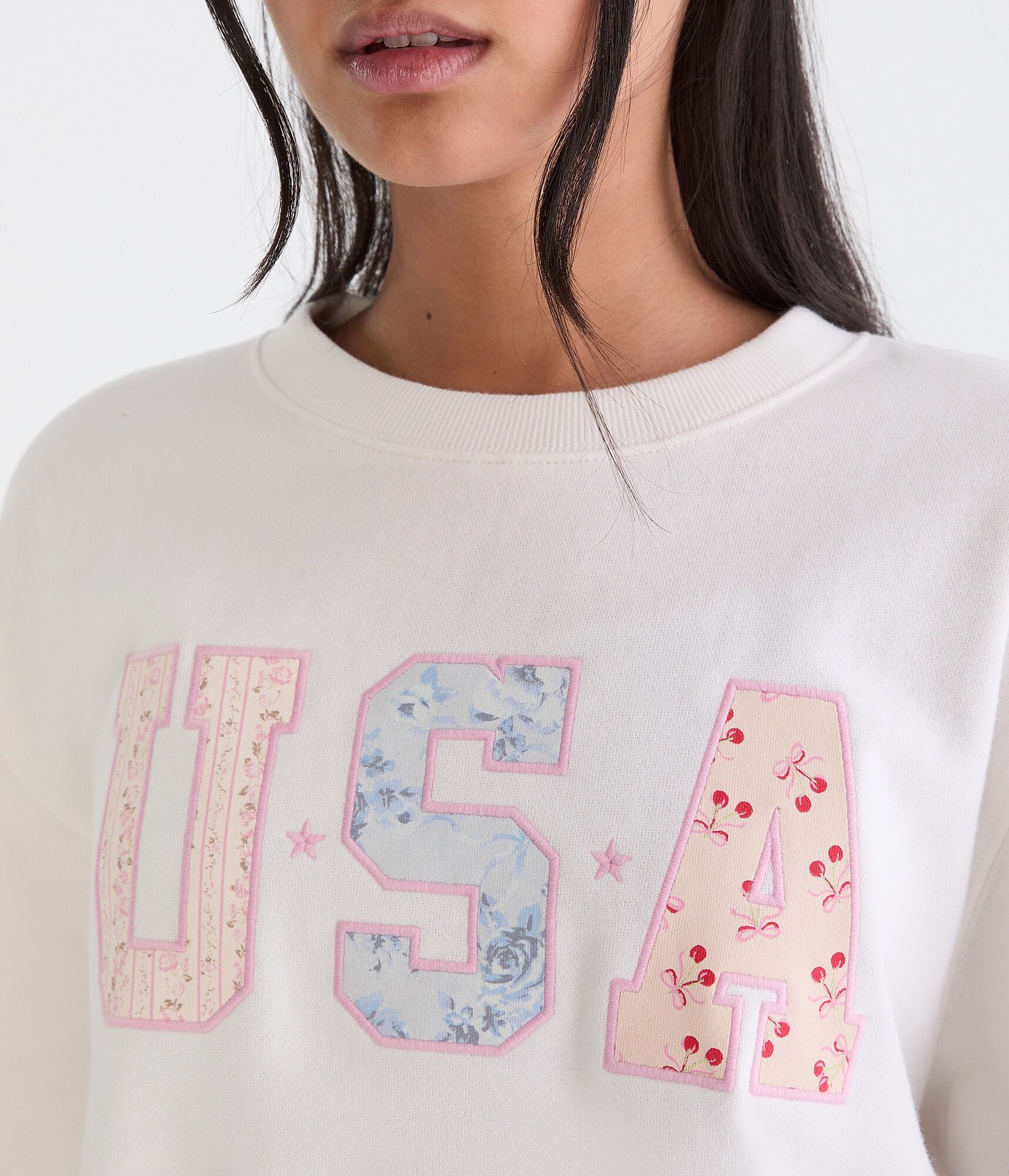 Cloud Soft USA Oversized Crew Sweatshirt