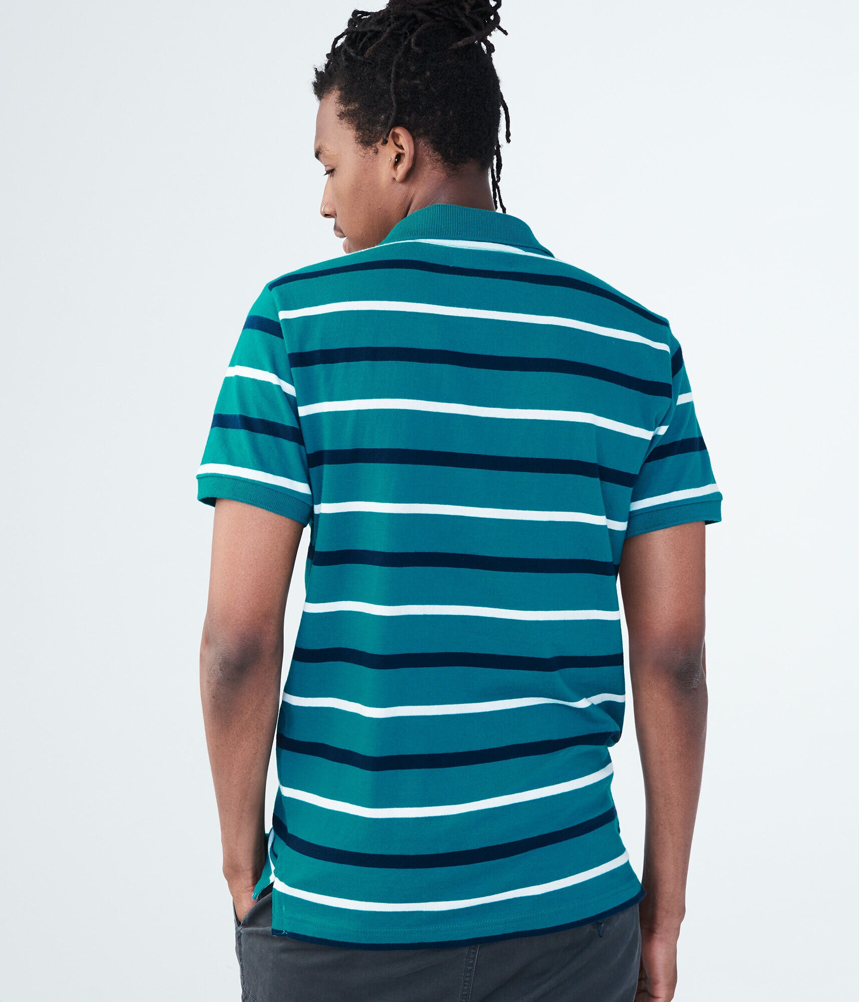 A87 Striped Jersey Polo