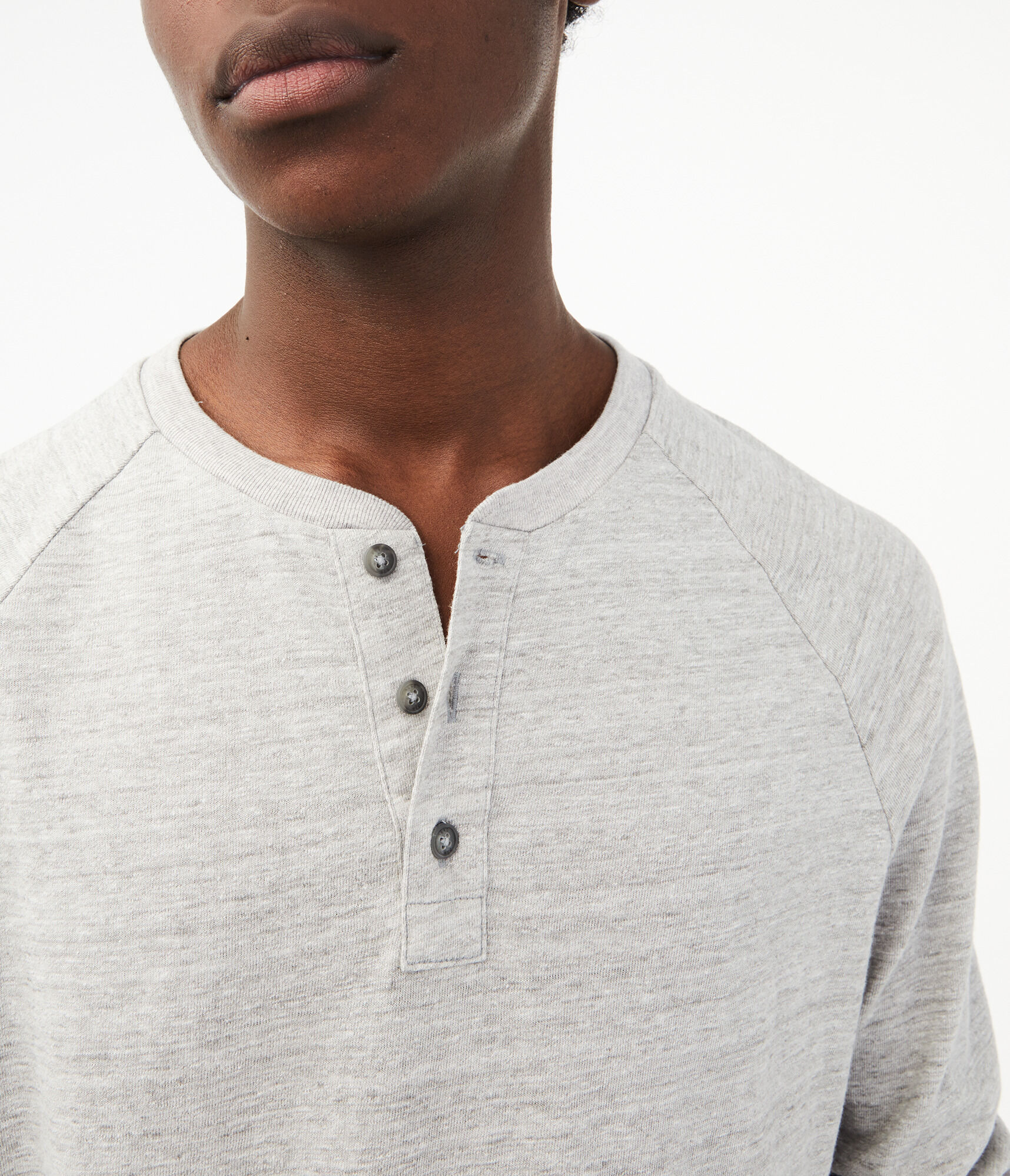 Long Sleeve Raglan Henley***