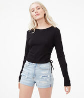 Long Sleeve Ruched Top***