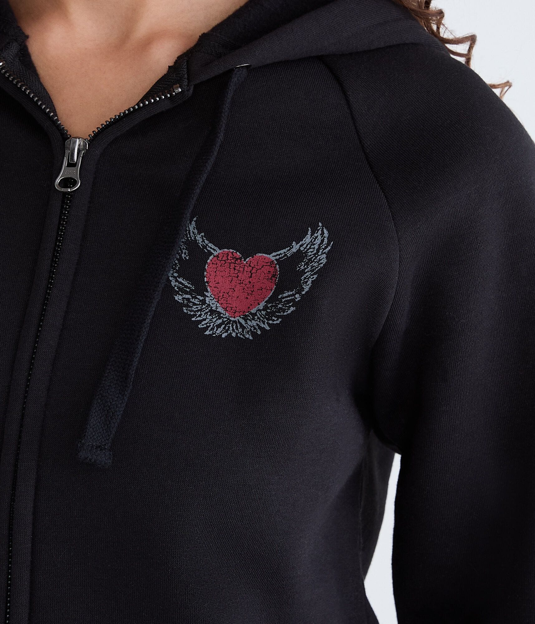 Cloud Soft Winged Heart Full-Zip Hoodie