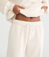 Cloud Soft Rhinestone Heart High-Rise Wide Leg Sweatpants