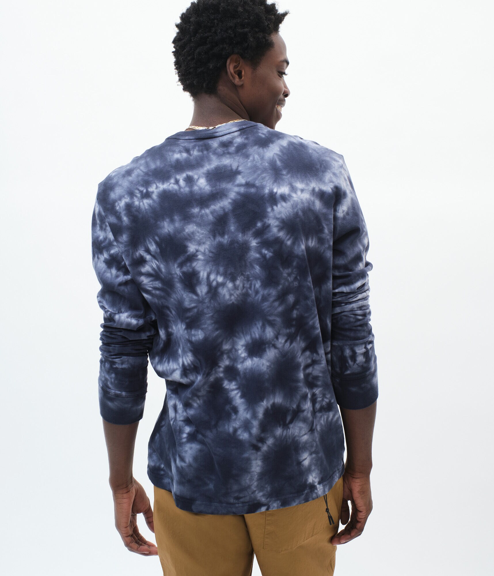 Long Sleeve No Photos Tie-Dye Graphic Tee