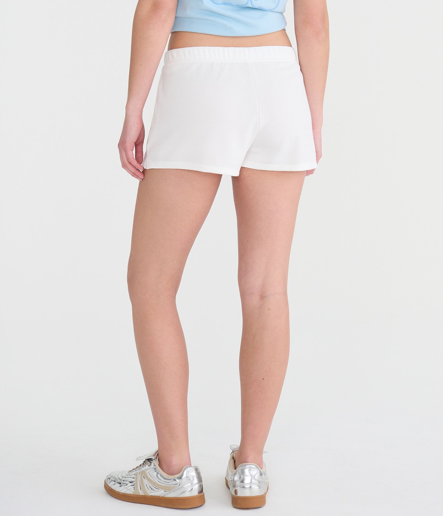 Mid-Rise Waffle Shorts