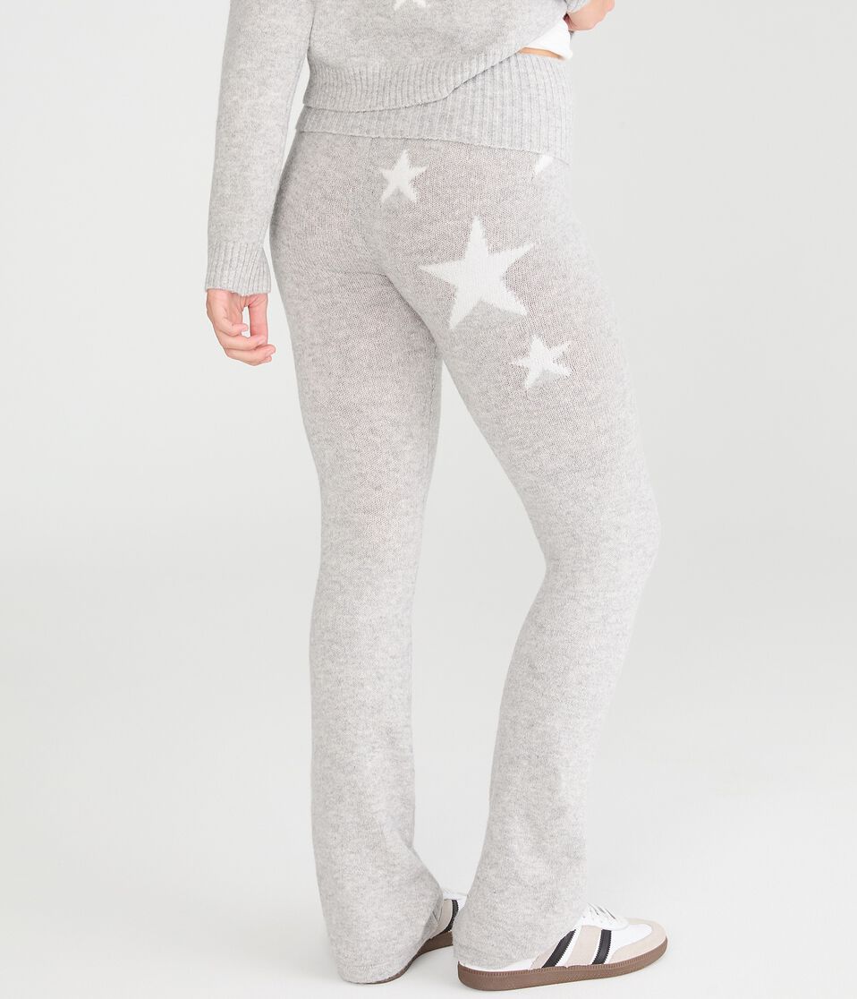 Stars Cozy Sweater Flare Leg Pants