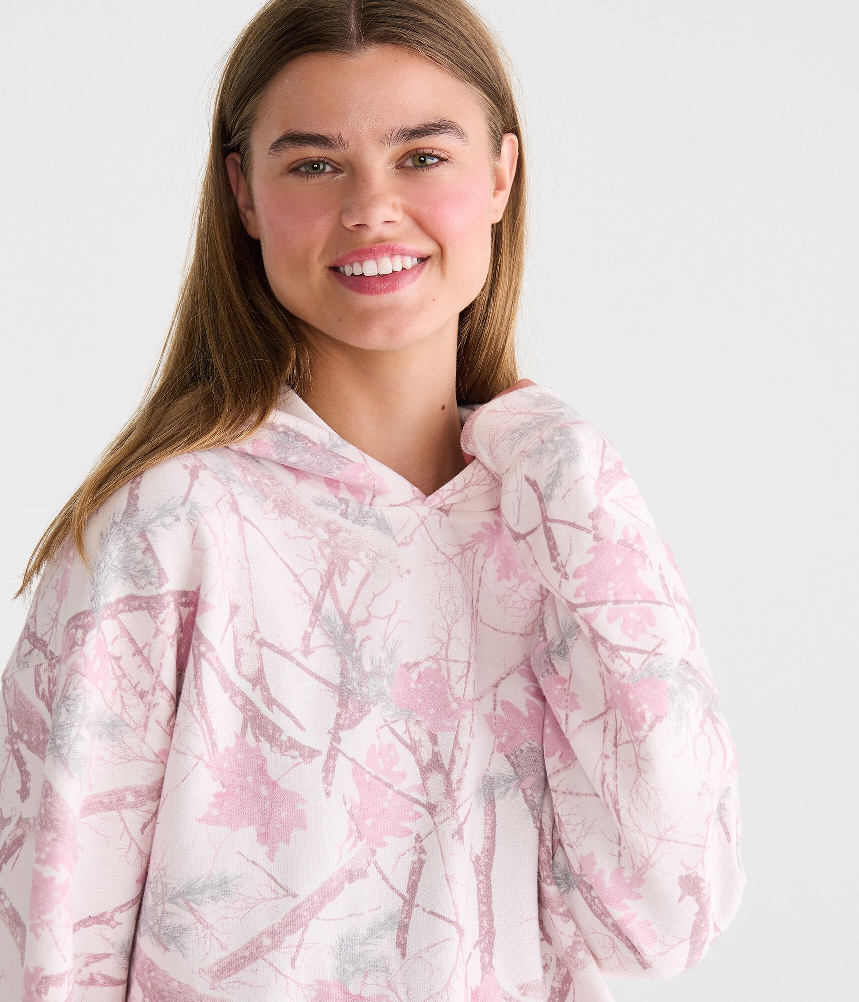 Cloud Soft Forest Camo Oversized Pullover Hoodie